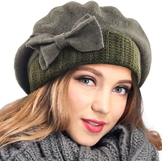 Women's 100% Wool Bucket Hat Felt Cloche Beret Dress Winter Beanie Hats